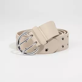 Ремень женский, ширина 4 см, пряжка металл, цвет бежевый