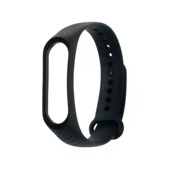 Ремешок для фитнес-браслета mi band 3/4 luazon, ребристый, черный