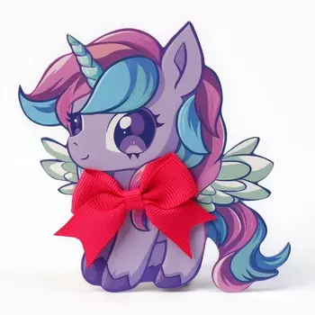 Резинка бант для волос на подложке