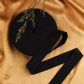 Резинка бельевая, 35 мм, 25 м, цвет черный