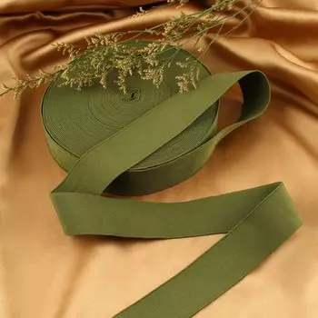 Резинка бельевая, 40 мм, 20 м, цвет хаки