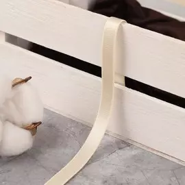 Резинка для бретелей, блестящая, 10 мм, 10±0.5 м, бежевая