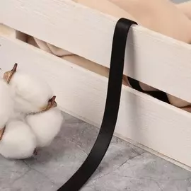 Резинка для бретелей, блестящая, 10 мм, 10±0.5 м, черная