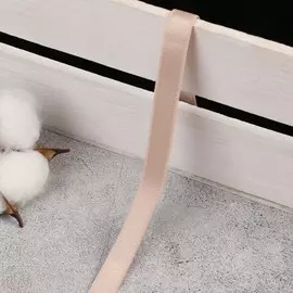 Резинка для бретелей, блестящая, 10 мм, 10±0.5 м, темно-бежевая