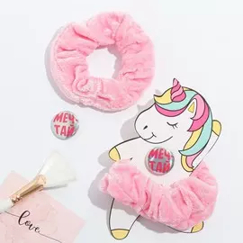 Резинка для волос и значок