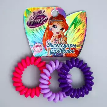 Резинка для волос пружинка, 3 штуки, винкс