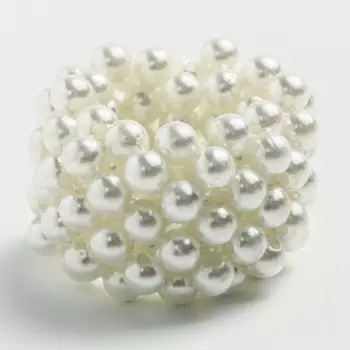 Резинка для волос жемчужна