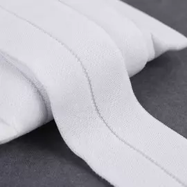 Резинка мягкая с перегибом, 40 мм, 5 ± 1 м, цвет белый