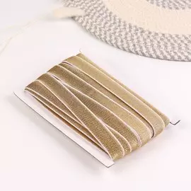 Резинка с глиттером, 20 мм, 10 ± 1 м, цвет белый/золотой