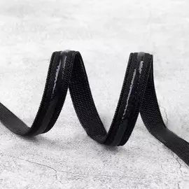 Резинка с силиконом, 10 мм, 10±1 м, черная