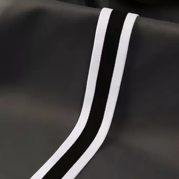 Резинка тканая, мягкая, 40 мм, 4.5±1 м, черная, белая