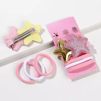 Резинки (3 шт) и заколка для волос новогодние