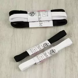 Резинки бельевые, 15 мм, 2±0.5 м, набор 6 шт., белые, черные