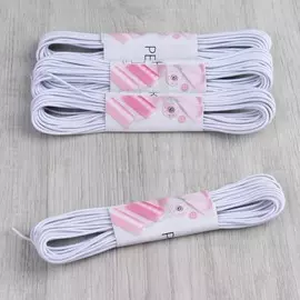 Резинки шляпные, 2 мм, 7±0.5 м, 4 шт., белая