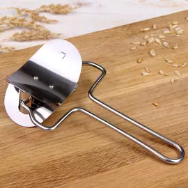 Ролик для вырезания кругов из теста доляна, d=8 см, серебристый