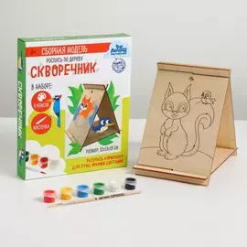 Роспись по дереву. кормушка