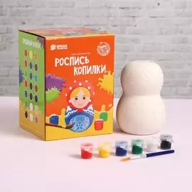 Роспись по гипсу, копилка многоразовая