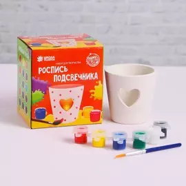 Роспись по гипсу подсвечник