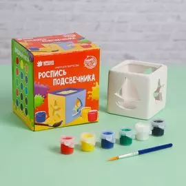 Роспись по гипсу подсвечник