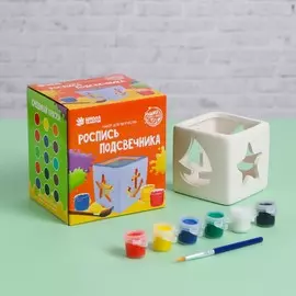 Роспись по гипсу подсвечник