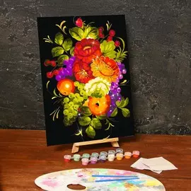 Картина по номерам без подрамника