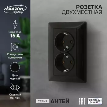 Розетка двухместная luazon lighting