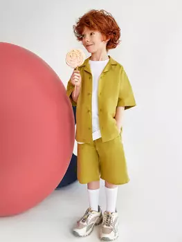 Рубашка для мальчиков зеленая