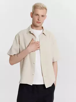 Рубашка мужская бежевая