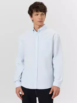 Рубашка мужская голубая в полоску