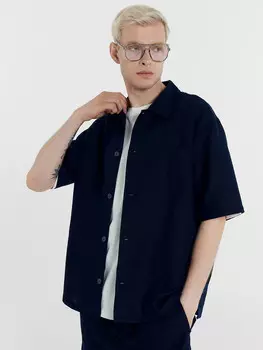 Рубашка мужская в темно-синем цвете