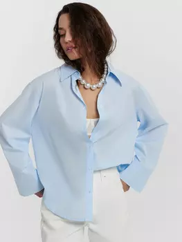 Рубашка женская голубая