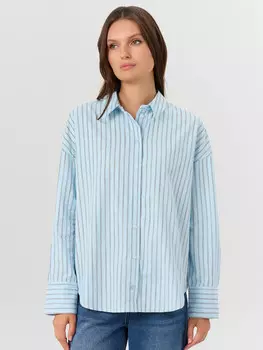 Рубашка женская голубая в полоску