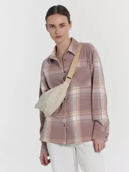 Рубашка женская коричневая в клетку