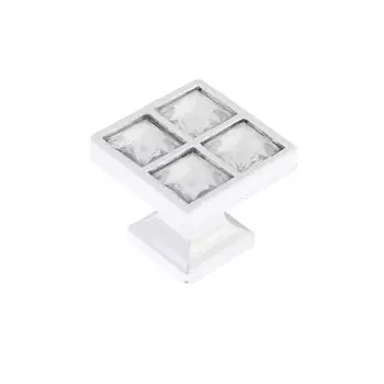 Ручка-кнопка cappio, 27х27 мм, цвет хром