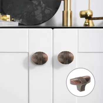 Ручка-кнопка cappio, цинк, d=35 мм, цвет медь