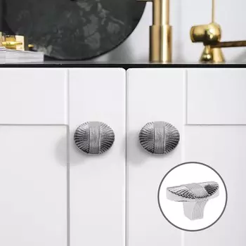 Ручка-кнопка cappio, цинк, d=35 мм, цвет хром