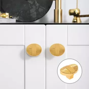 Ручка-кнопка cappio, цинк, d=35 мм, цвет золото