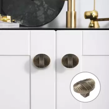 Ручка-кнопка cappio, цинк, d=35 мм, цвет бронза