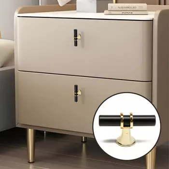 Ручка-кнопка cappio, d=12 мм, пластик, цвет золото/черный