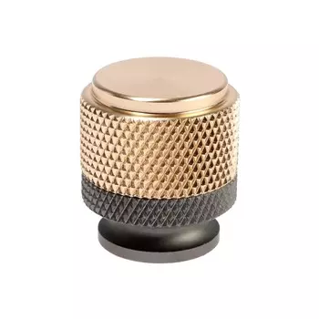 Ручка-кнопка cappio, d=25 мм, цвет золото/серый