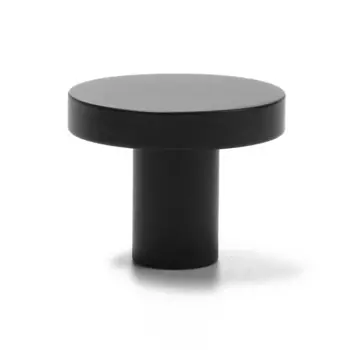 Ручка-кнопка cappio, d=25 мм, h=20 мм, латунь, цвет черный