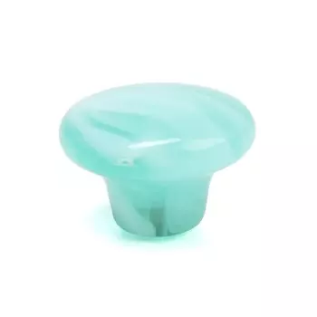 Ручка-кнопка cappio, d=33 мм, акрил, цвет бирюзовый