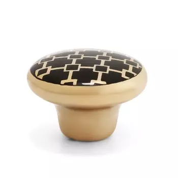 Ручка-кнопка cappio, d=33 мм, цвет золото