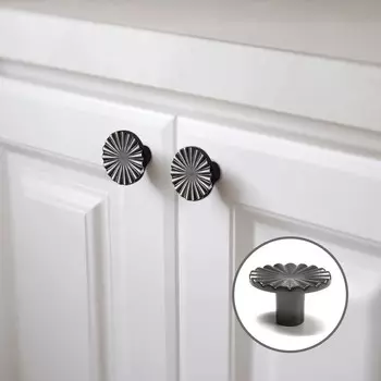 Ручка-кнопка cappio, d=36 мм, цвет графит