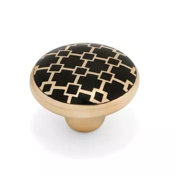 Ручка-кнопка cappio, d=39 мм, цвет золото