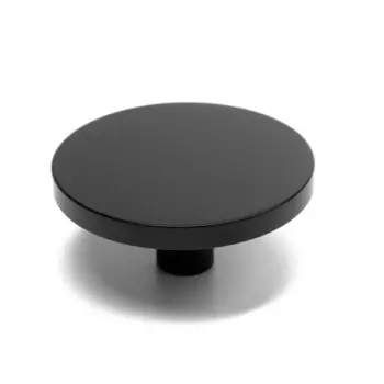 Ручка-кнопка cappio, d=44 мм, h=20 мм, латунь, цвет черный