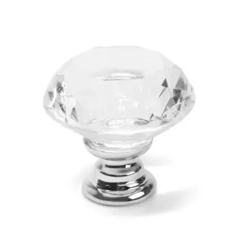 Ручка-кнопка cappio pk113, d=30 мм, пластик, цвет хром