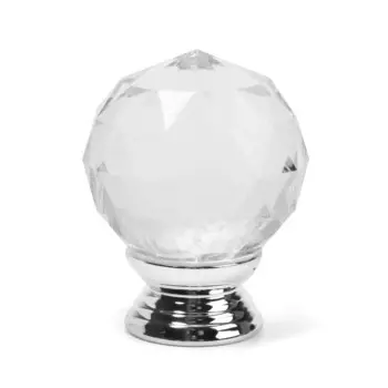 Ручка-кнопка cappio pk114, d=30 мм, пластик, цвет хром