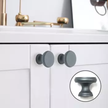 Ручка-кнопка cappio pk321, d=24 мм, цвет графит