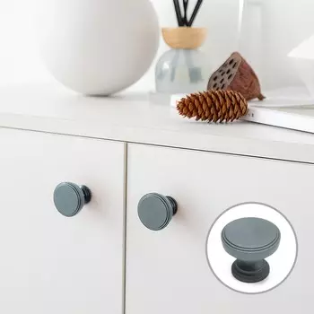 Ручка-кнопка cappio pk322, d=30 мм, цвет графит